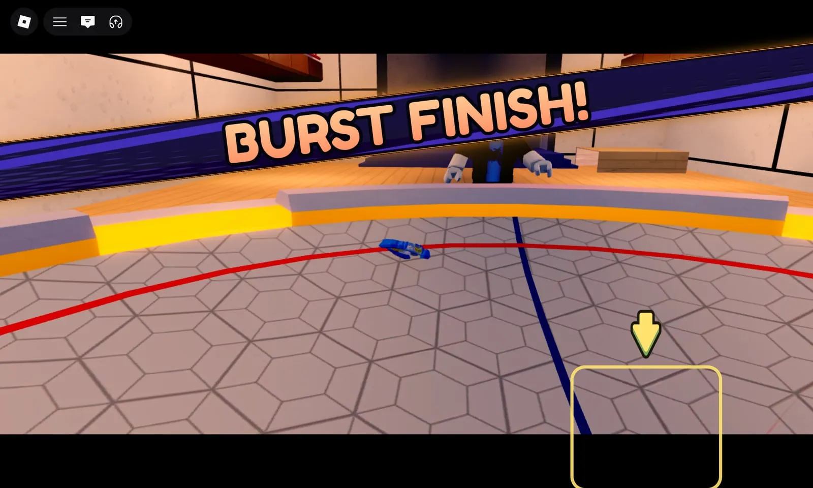 BURST FINISH! banner as Volt’s Vector Valkyra breaks apart on the stadium floor in Bey Rivals